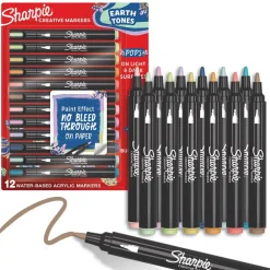 Sharpie® Creative Markers Bullet Tip Earth Tones Acrylic Marker Set