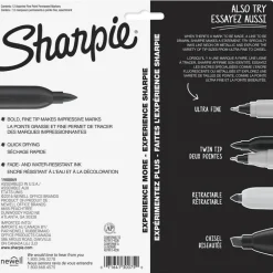 Sharpie Permanent Markers, Fine Tip, Assorted Colors, 12 Count - Quick Drying, Fade Resistant, Arts & Crafts, Desk, Office Supplies