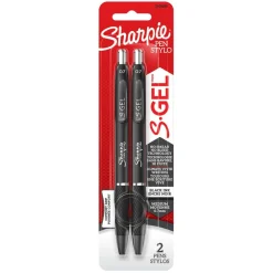 Sharpie® S-Gel™ Black Pens, 2ct.
