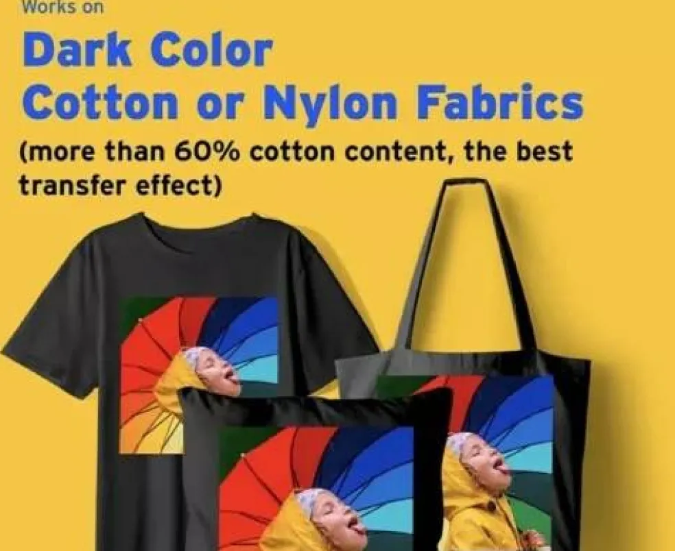 10 Sheets 8.5”x11” / Pack DARK TRANSFER-PAPER FOR INKJET PRINTING