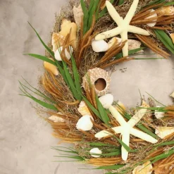 22" Shell Arrangement Wreath - Handcrafted Mother's Day Gift - Final sale / Non-returnable and Non-refundable