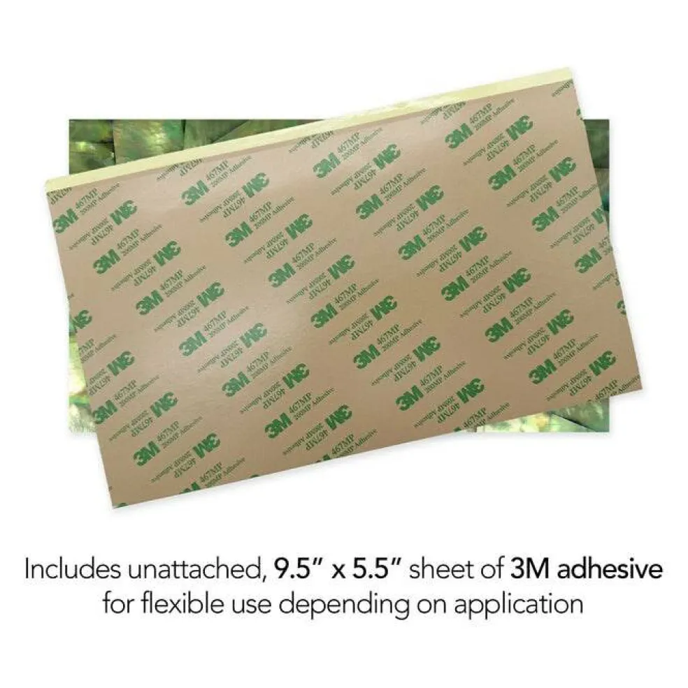 Shell Veneer, 5.5 x 9.5 inches | WMOP, BMOP, Abalone | Includes 3M Adhesive Sheet for Application, Great for Inlay Projects