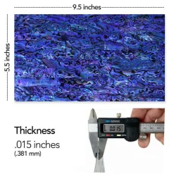 Shell Veneer, 5.5 x 9.5 inches | WMOP, BMOP, Abalone | Includes 3M Adhesive Sheet for Application, Great for Inlay Projects
