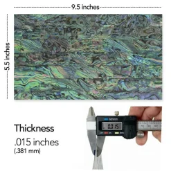Shell Veneer, 5.5 x 9.5 inches | WMOP, BMOP, Abalone | Includes 3M Adhesive Sheet for Application, Great for Inlay Projects
