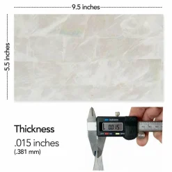 Shell Veneer, 5.5 x 9.5 inches | WMOP, BMOP, Abalone | Includes 3M Adhesive Sheet for Application, Great for Inlay Projects