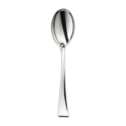 Shiny Metallic Silver Mini Plastic Disposable Tasting Spoons (960 Spoons)