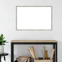 Shiplap White Narrow Framed Dry Erase Magnetic Board