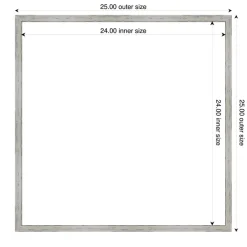 Shiplap White Narrow Framed Dry Erase Magnetic Board