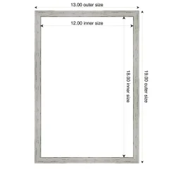 Shiplap White Narrow Framed Dry Erase Magnetic Board