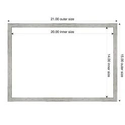Shiplap White Narrow Framed Dry Erase Magnetic Board