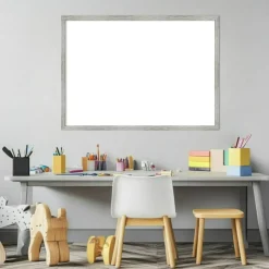 Shiplap White Narrow Framed Dry Erase Magnetic Board