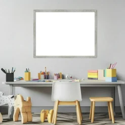 Shiplap White Narrow Framed Dry Erase Magnetic Board