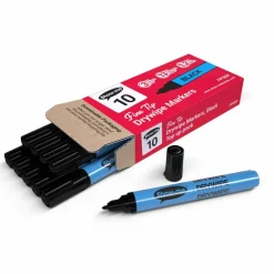 Show-me® Black Fine Tip Slim Barrel Drywipe Markers, 10ct.