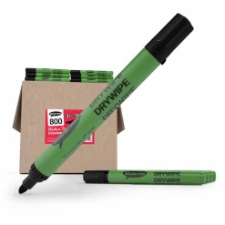 Show-me® Black Medium Tip Slim Barrel Dry Erase Markers, 800ct.