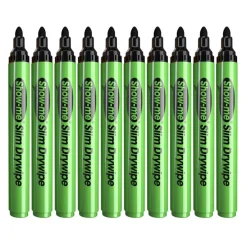 Show-me® Black Medium Tip Slim Barrel Dry Erase Markers, 10ct.