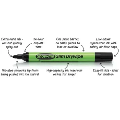 Show-me® Medium Tip Dry Wipe Markers, 200ct.