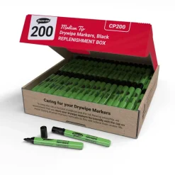 Show-me® Medium Tip Dry Wipe Markers, 200ct.