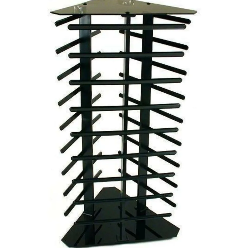 3 Sided Black Rotating Revolving Earrings Countertop Display Holds 108 2" Cards