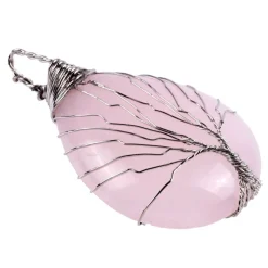 Signature Rose Quartz Wire Wrapped Pendant by Bead Landing™