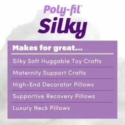 Silky Poly-FilĀ® Luxury Down Alternative Fiber Fill, 12oz.