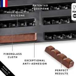 Silpat Flexipan 12 Chocolate Granola Bars Premium Silicone Baking Pan