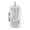 Silver Celestial Rectangle Locket by Bead Landing™
