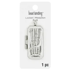 Silver Celestial Rectangle Locket by Bead Landing™