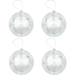 4" Silver Disco Balls, 4ct. by Celebrate It®