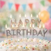 Silver Happy Birthday Candles Set by Makery™