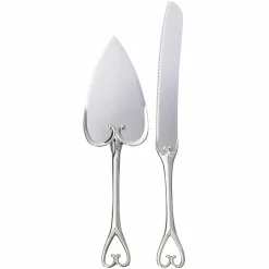 Silver Heart Wedding Cake Knife Set by Celebrate It™