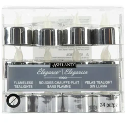 Silver LED Silver Tealight Candles, 24ct. by Ashland®