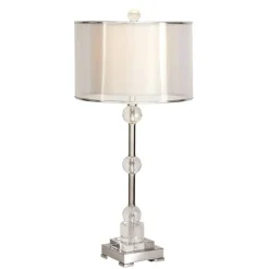 Silver Metal Glam Table Lamp, 30