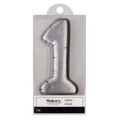 Silver Number Candle by Makery™