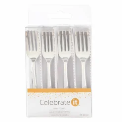 Silver Plastic Mini Forks by Celebrate It™, 24ct.