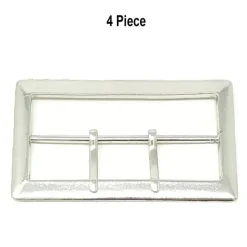 Silver Rectangular Belt Buckle 3.5 Inche