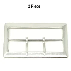 Silver Rectangular Belt Buckle 3.5 Inche