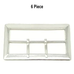 Silver Rectangular Belt Buckle 3.5 Inche