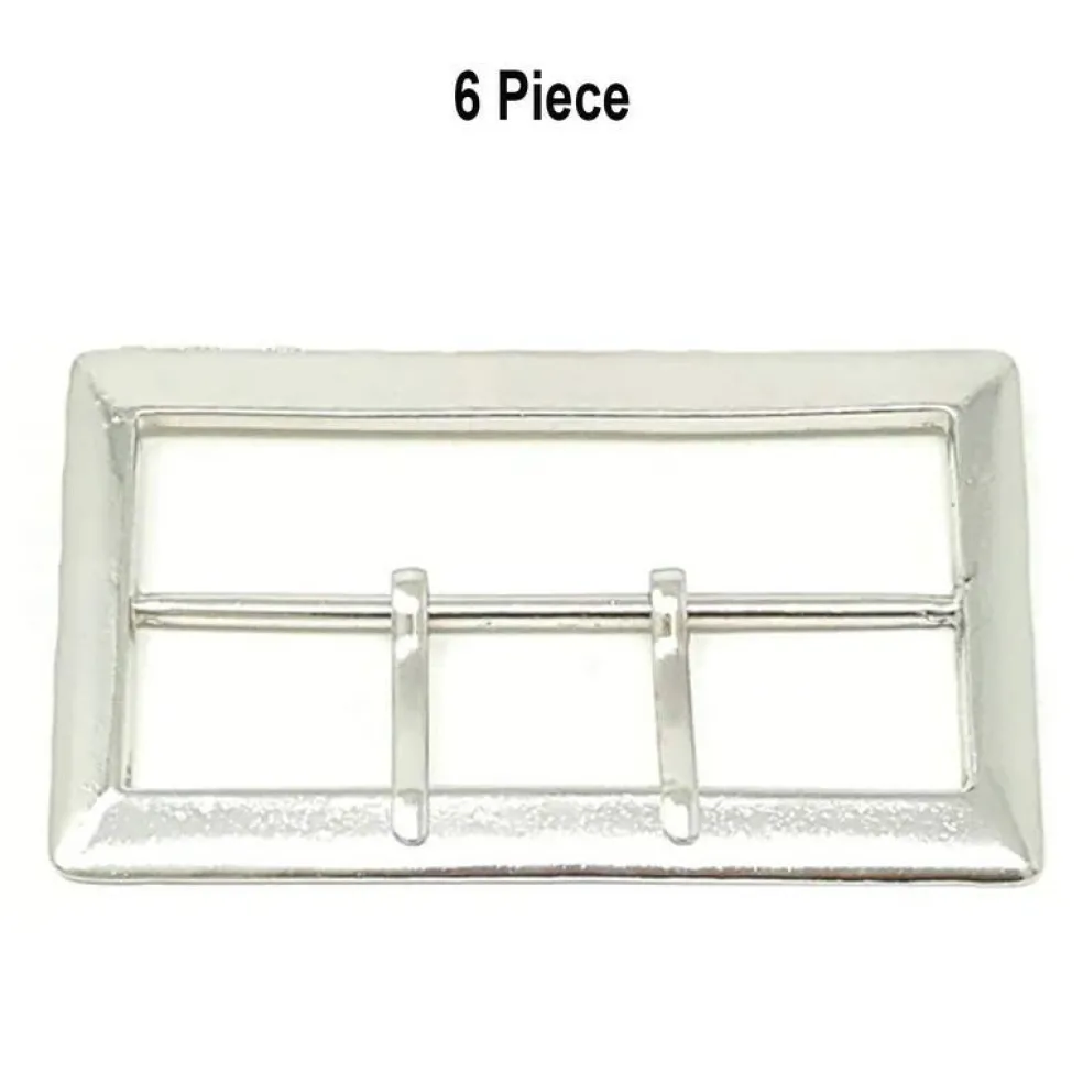 Silver Rectangular Belt Buckle 3.5 Inche