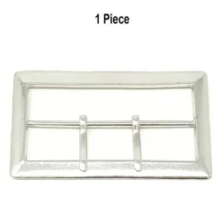 Silver Rectangular Belt Buckle 3.5 Inche