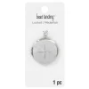 Silver Starburst Circle Locket by Bead Landing™