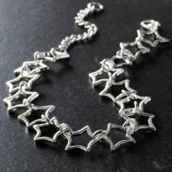 7.5" Silver Star Charm Bracelet by Bead Landing™