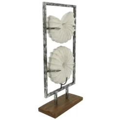 16.25" Silver & White Floating Shells Tabletop Décor by Ashland®