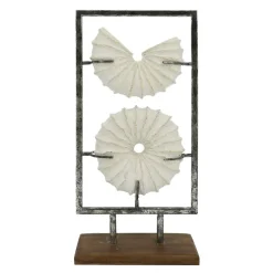 16.25" Silver & White Floating Shells Tabletop Décor by Ashland®
