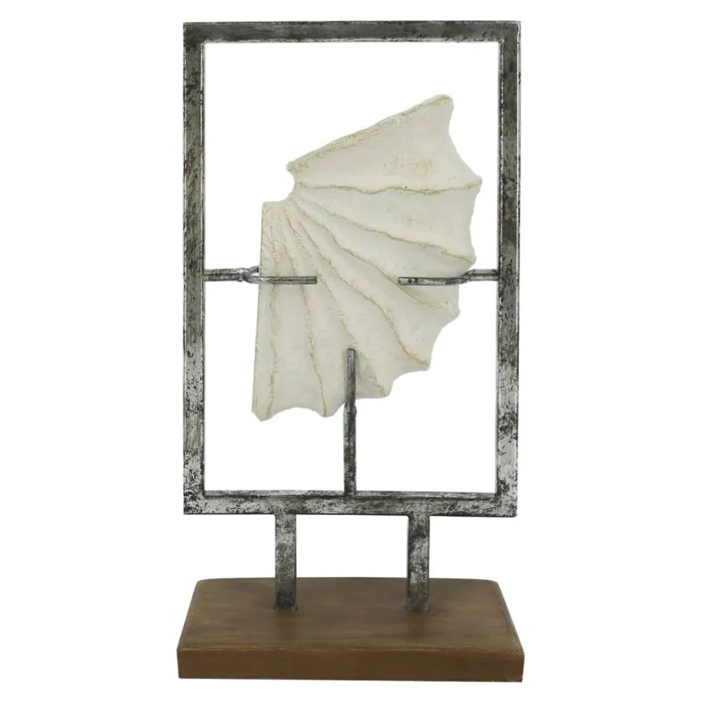 12.75" Silver & White Floating Shell Tabletop Décor by Ashland®