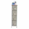 Simplify Beige 4 Drawer Narrow Storage Chest