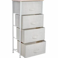 Simplify Beige 4 Drawer Storage Chest