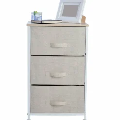 Simplify Beige 3 Drawer Storage Chest