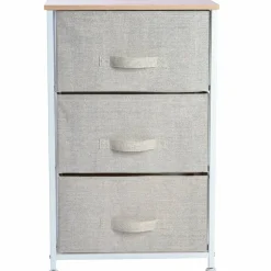 Simplify Beige 3 Drawer Storage Chest