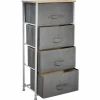 Simplify Gray 4 Drawer Storage Chest