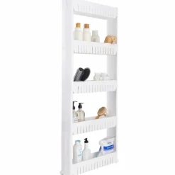 Simplify 5-Tier Slim Slide-Out White Storage Cart